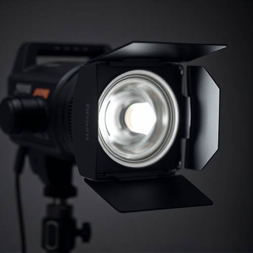 Gros plan sur un flash de studio de la marque Profoto, disponible √† la location chez Studio Lumi√®re Lyonnaise.