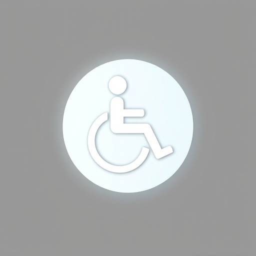 Logo de accesibilidad que muestra un icono de persona en una rueda